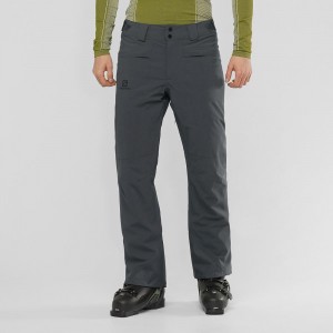 Men's Salomon Brilliant Pants Gray | GFIN-28539