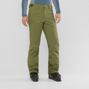 Men's Salomon Brilliant Pants Green | MFTS-71523