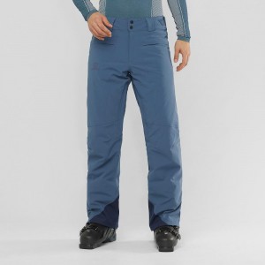 Men's Salomon Brilliant Pants Navy | HVUM-97841