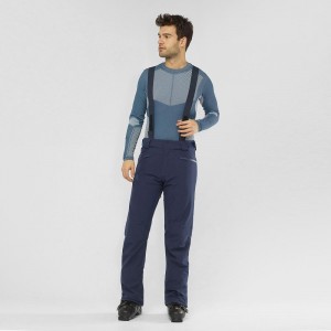 Men's Salomon Edge Pants Navy | DKMV-69523