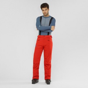 Men's Salomon Edge Pants Red | FDAZ-21645