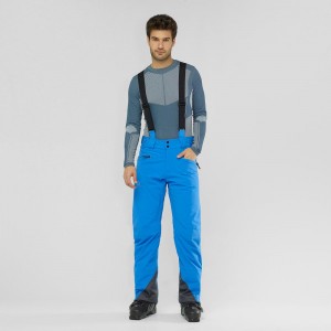 Men's Salomon Force Pants Blue | ZSEX-16792