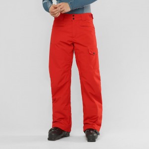 Men's Salomon Highasard M Pants Red | WDTB-35714