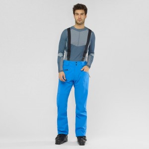 Men's Salomon Outlaw 3L Pants Blue | AJOE-89620