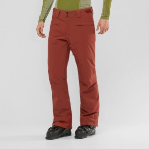 Men's Salomon Untracked M Pants Red | FVTH-81490