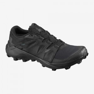 Men's Salomon Wildcross Gtx Trail Running Shoes Black | GWMB-61923
