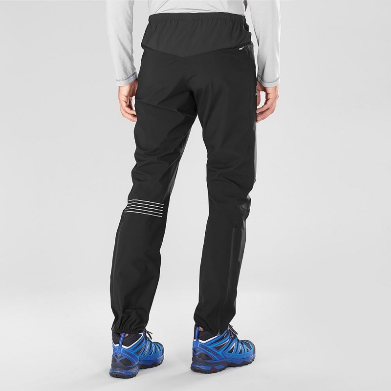 Men's Salomon Bonatti Waterproof Pants Black | DPZH-81529