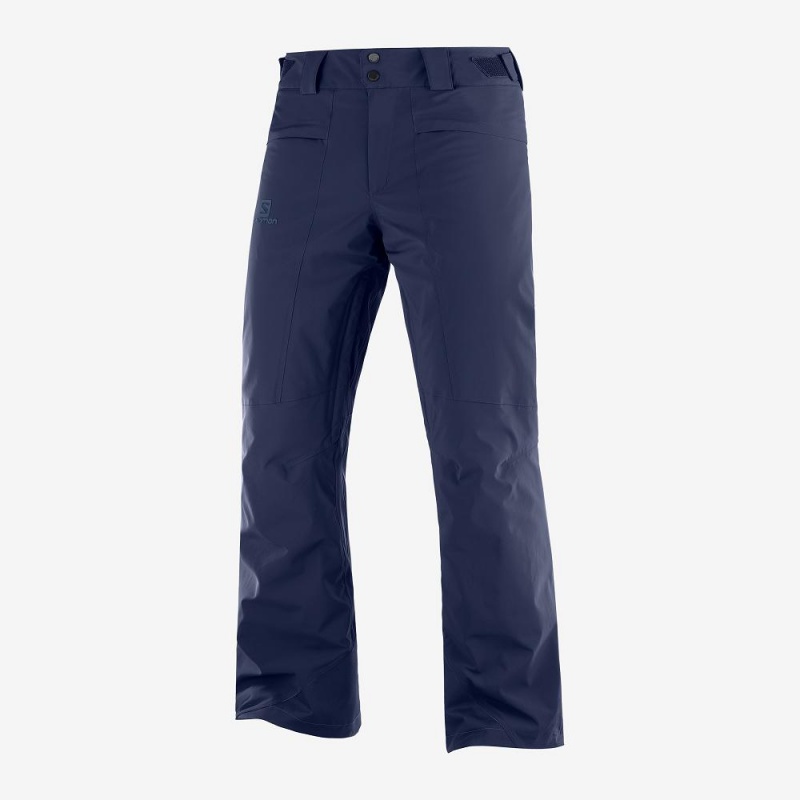 Men's Salomon Brilliant Pants Navy | ZJNQ-01624