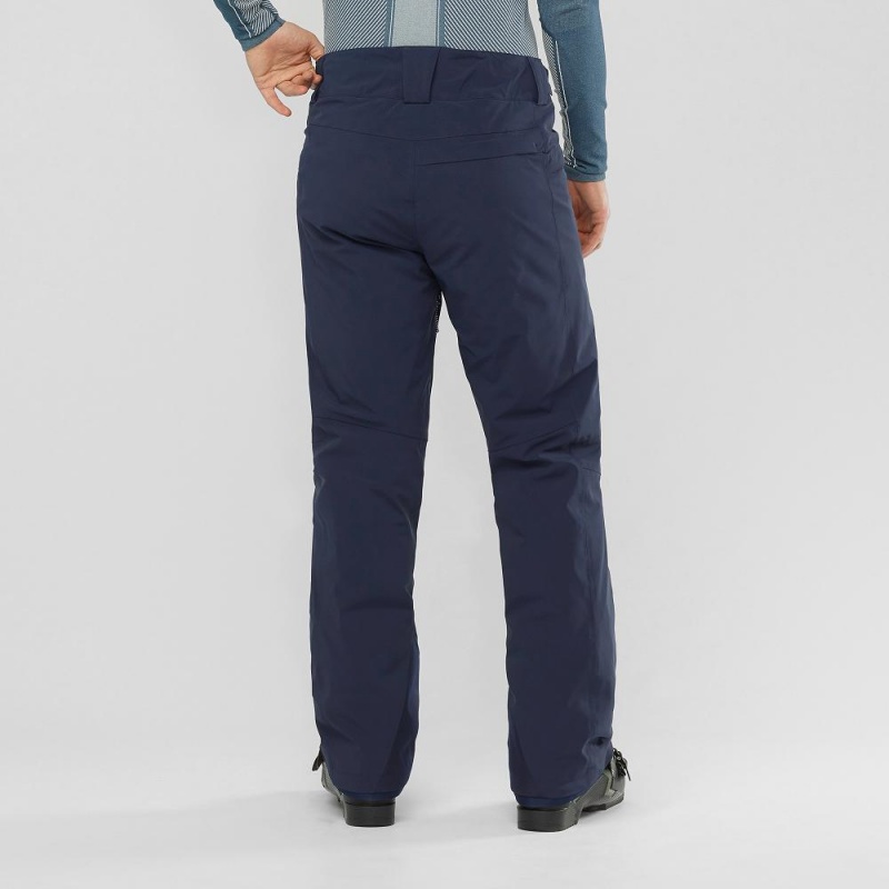 Men's Salomon Brilliant Pants Navy | ZJNQ-01624