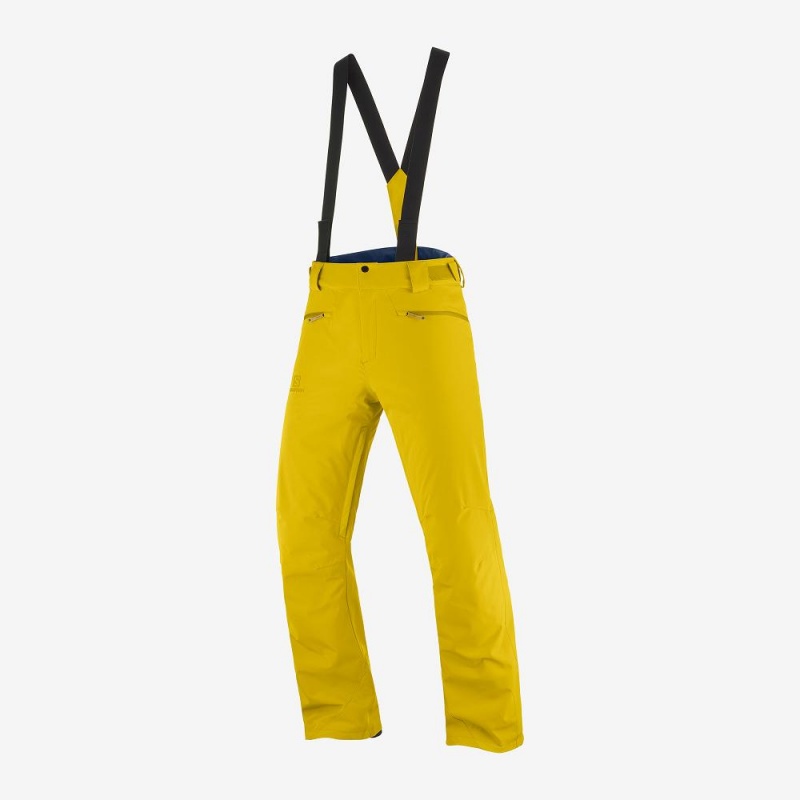 Men's Salomon Edge Pants Yellow | ETZU-01745