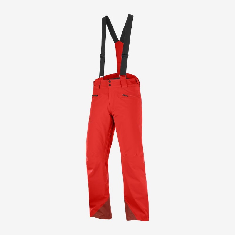 Men's Salomon Force Pants Red | SMYL-70518