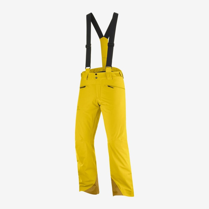 Men's Salomon Force Pants Yellow | ALZQ-41732