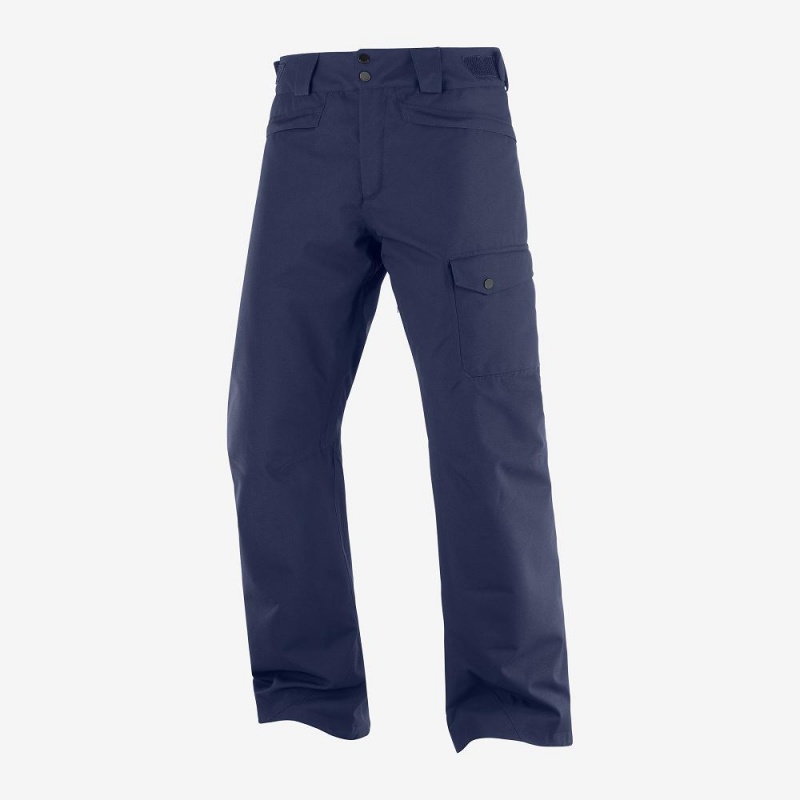 Men's Salomon Highasard M Pants Navy | OSUH-48137