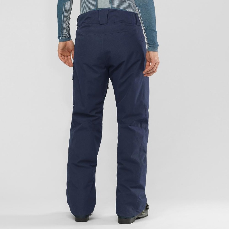 Men's Salomon Highasard M Pants Navy | OSUH-48137