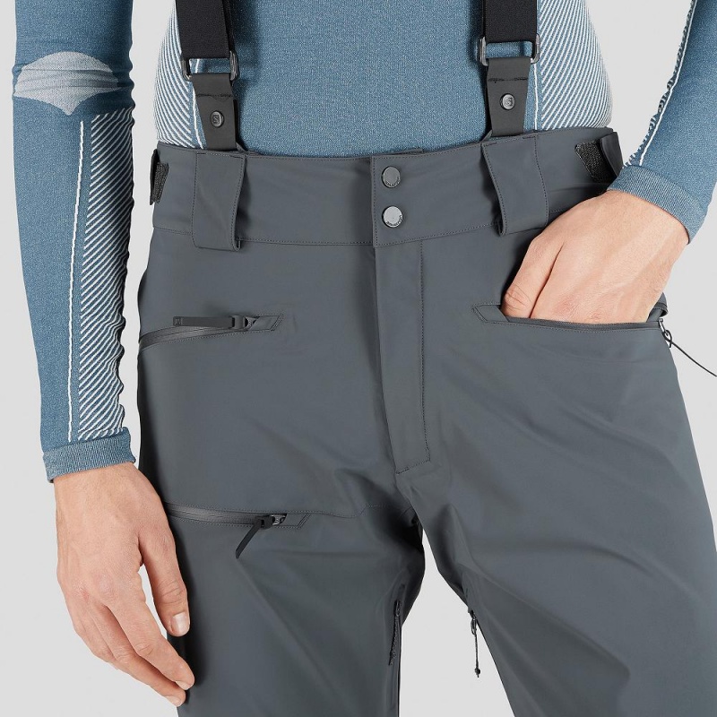 Men's Salomon Outlaw 3L Pants Gray | RTIH-45928