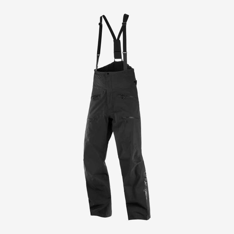 Men's Salomon S Lab GtxU00Ae Pro 3L Shell Bib M Pants Black | XMBE-62791